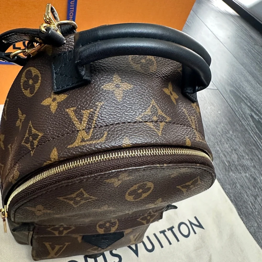 Louis Vuitton Brown Monogram Palm Springs Mini backpack - Picture 8 of 12